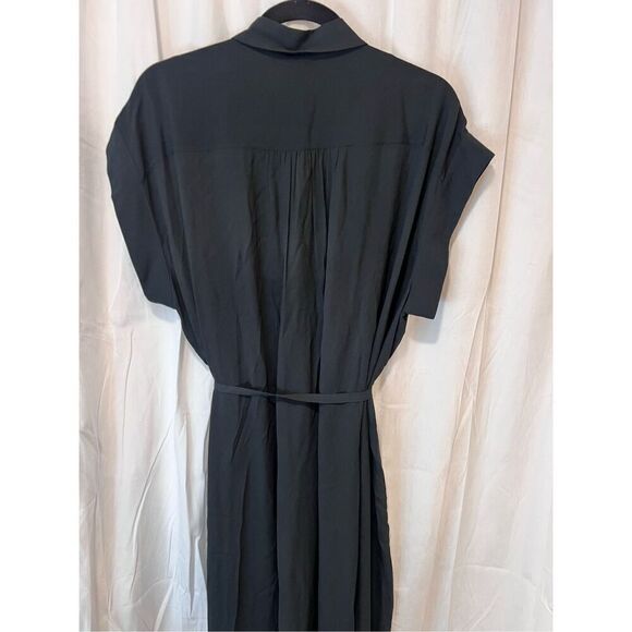 Rag & Bone Women's Black Robin Viscose Tie Waist Shirt Dress Size Large NWOT - Picture 7 of 12